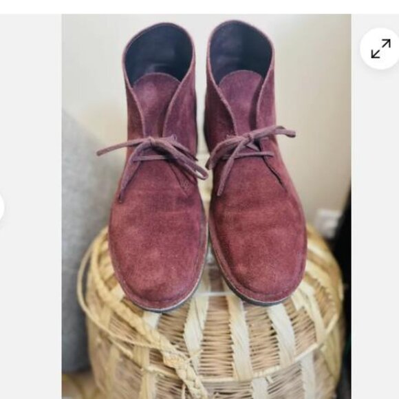 Mens Clarks Desert Boots Designed in England Burgundy size US 10 Rare - Picture 6 of 8